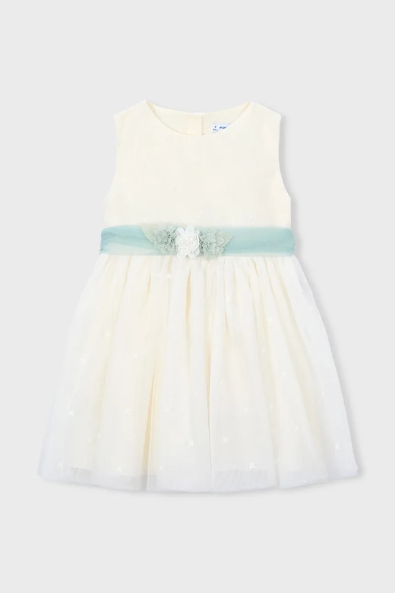 Mayoral vestito bambina 3919.6B.Mini.PPY2 bianco SS26
