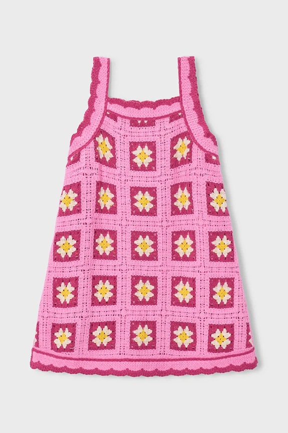 Dívčí šaty Mayoral mini růžová 3935.6J.Mini.PPY2