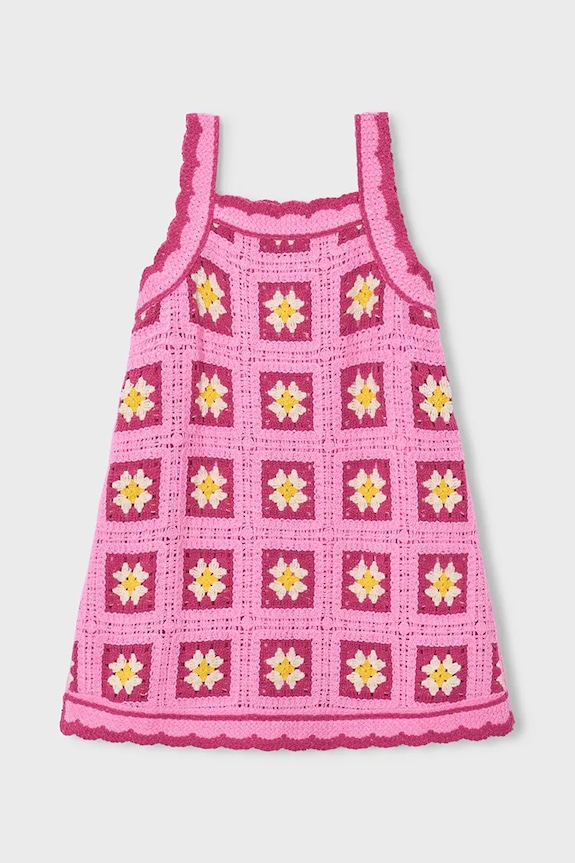 Dívčí šaty Mayoral mini růžová 3935.6J.Mini.PPY2