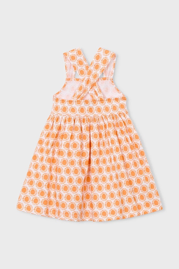 Dievča Dievčenské bavlnené šaty Mayoral 3944.6N.Mini.PPY2 oranžová