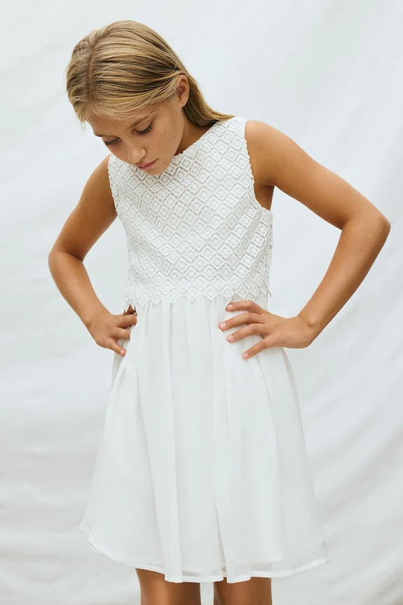 Mayoral rochie fete mini alb 6905.8A.Junior.PPY2