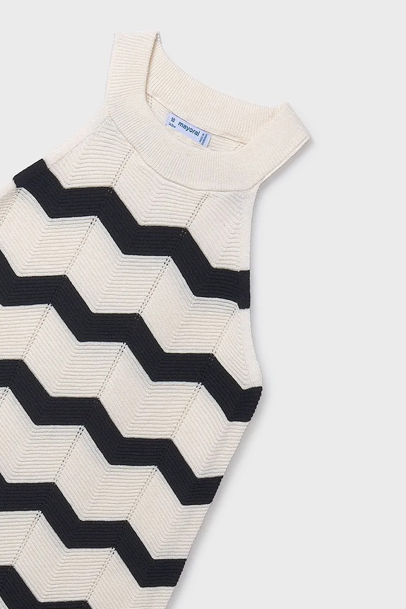 Djevojčice Dječja pamučna haljina Mayoral 6907.8B.Junior.PPY2 bijela