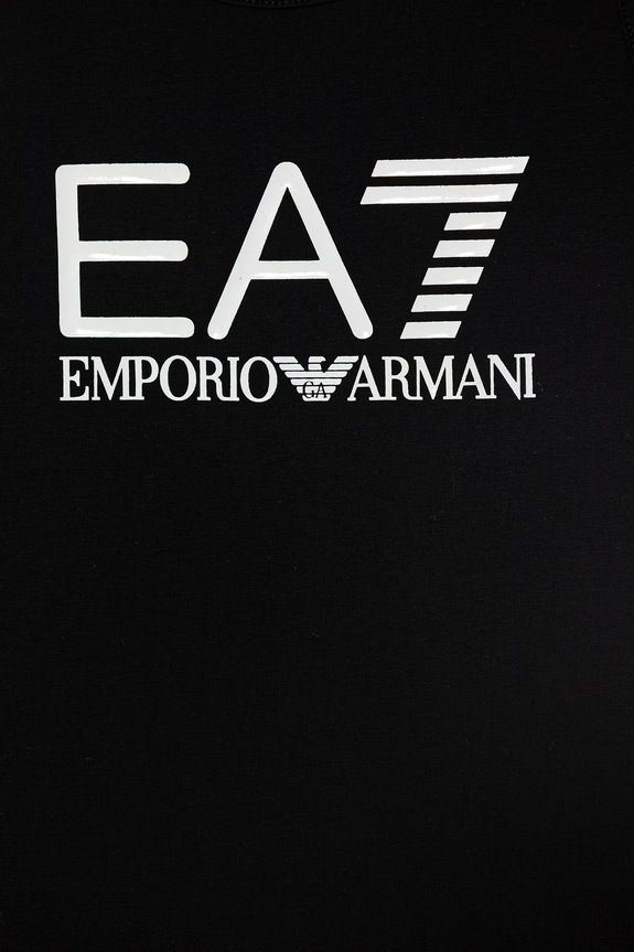 Dziewczynka EA7 Emporio Armani sukienka bawełniana z elastanem 7G000150.AF12484 czarny