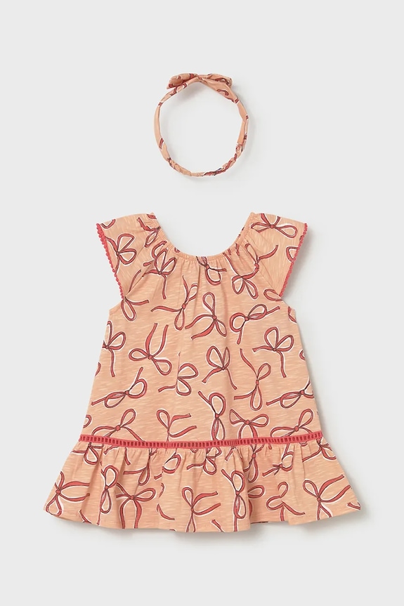 Mayoral rochie din bumbac pentru copii 1923.4J.Baby.PPY2 roz SS26
