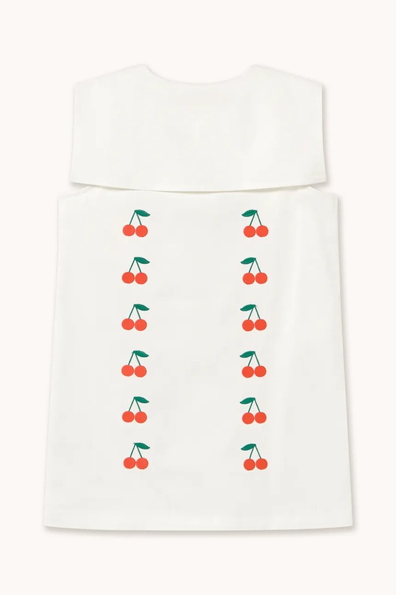 Dievča Dievčenské bavlnené šaty Tinycottons MINI CHERRIES TWILL DRESS SS26.311 biela
