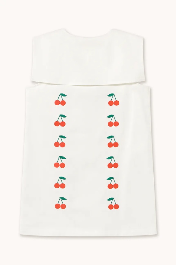 Dievča Dievčenské bavlnené šaty Tinycottons MINI CHERRIES TWILL DRESS SS26.311 biela
