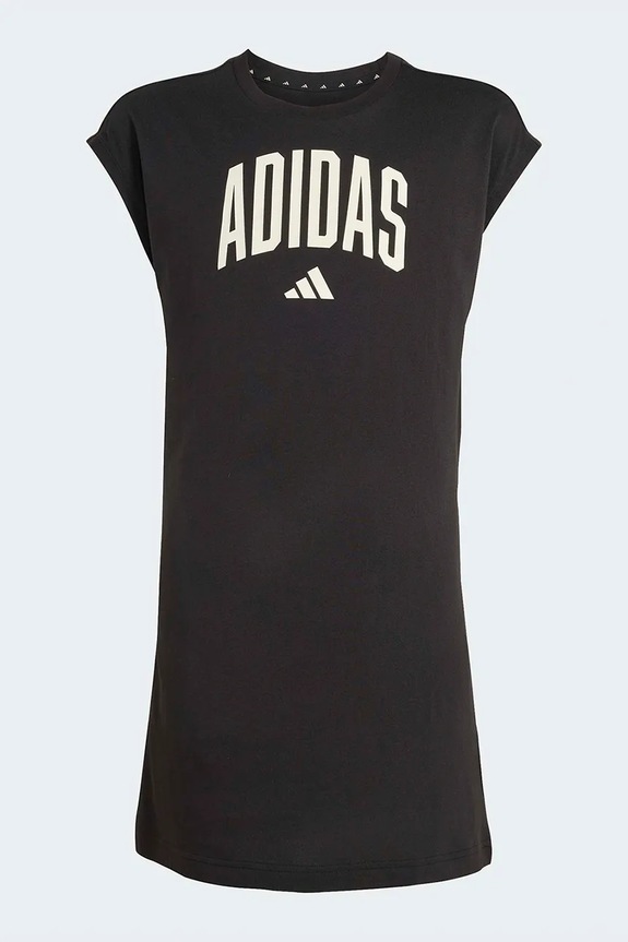 Παιδικό βαμβακερό φόρεμα adidas KC4594 μαύρο SS26