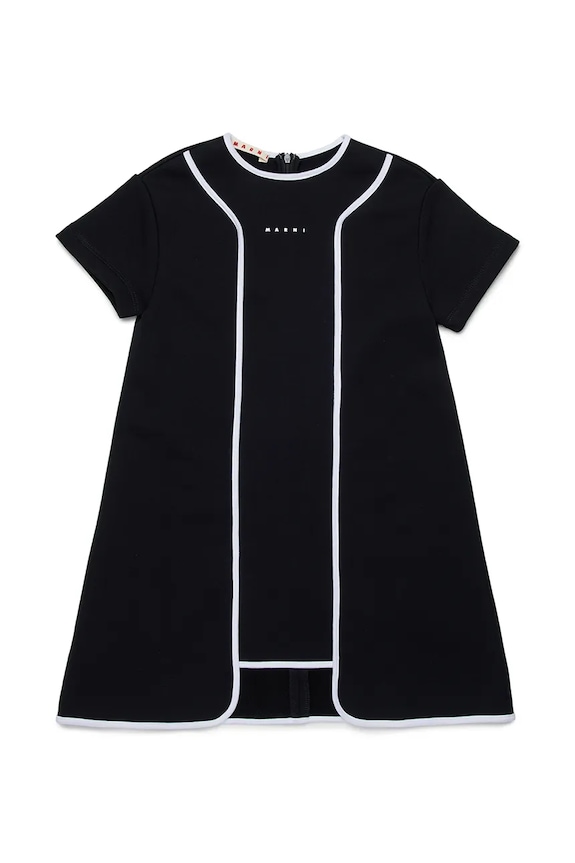 Marni sukienka bawełniana dziecięca MD315F DRESS bawełna czarny M01687.M00V0
