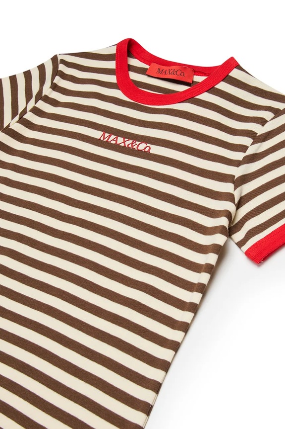 Dievča Dievčenské bavlnené šaty MAX&Co. MAXD34F DRESS MX0265.MX046 béžová