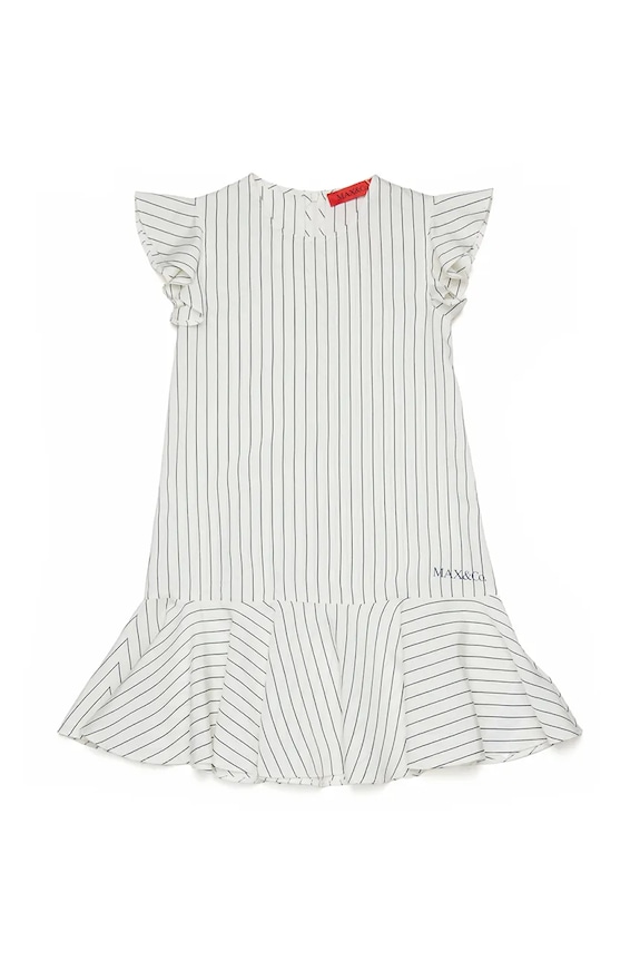 Max&Co. sukienka z wiskozą MAXD51F DRESS biały MX0270.MX00W