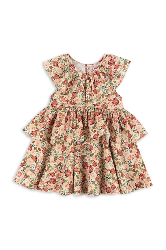 Konges Sløjd rochie din bumbac pentru copii BELLA FRILL DRESS GOTS KS104690.PPY2 multicolor SS26