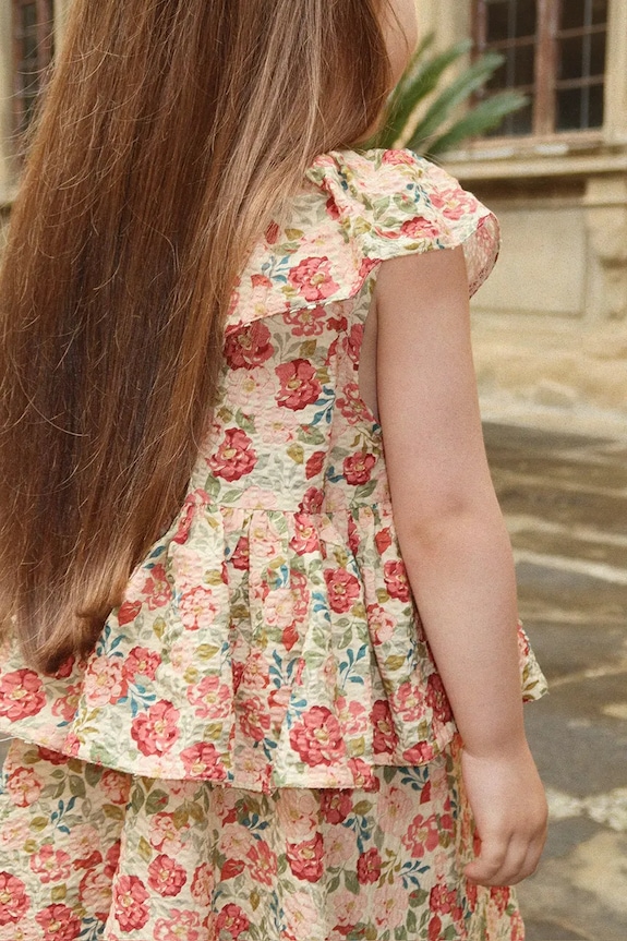 Konges Sløjd rochie din bumbac pentru copii BELLA FRILL DRESS GOTS KS104690.PPY2