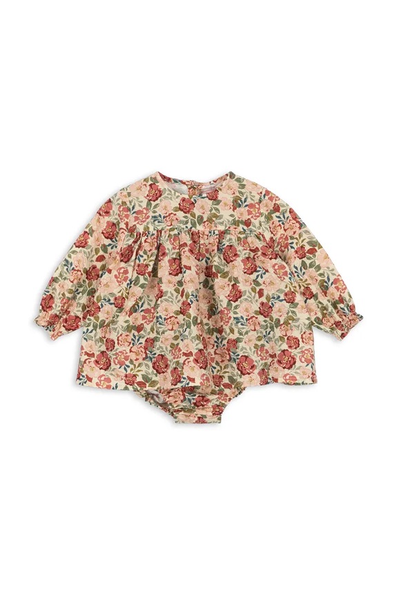 Detské bavlnené šaty Konges Sløjd BELLA FRILL ROMPER GOTS bavlna viacfarebná KS104691.PPY2