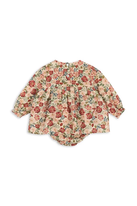 Detské bavlnené šaty Konges Sløjd BELLA FRILL ROMPER GOTS KS104691.PPY2 viacfarebná SS26