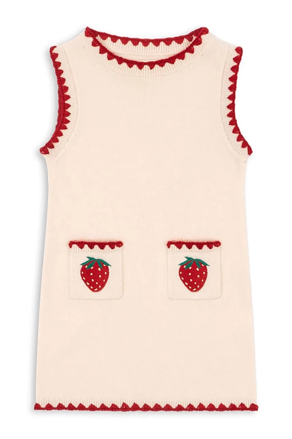 Konges Sløjd rochie de lână pentru copii COLLETTE DRESS KS104750.PPY2 bej SS26