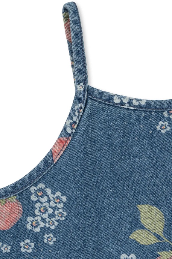 Dievča Dievčenské rifľové šaty Konges Sløjd MAGOT STRAP DRESS GOTS KS104977.PPY2 tmavomodrá