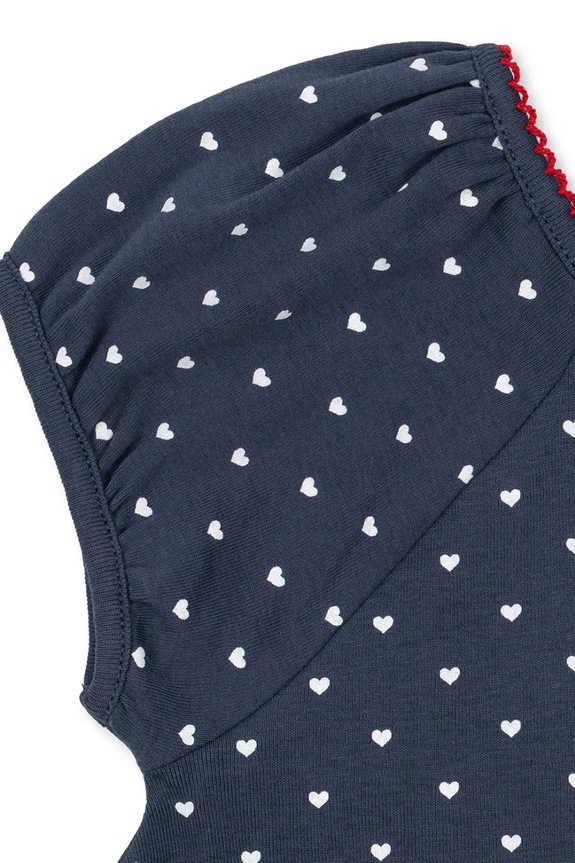 Konges Sløjd vestito di cotone bambina CLASSIC SS DRESS GOTS blu navy KS104734.PPY2