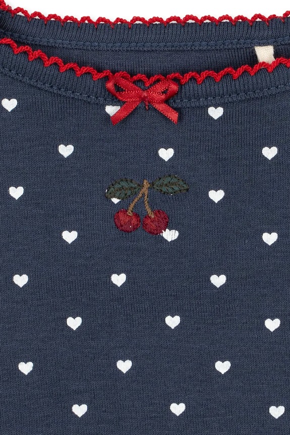 Konges Sløjd vestito di cotone bambina CLASSIC SS DRESS GOTS KS104734.PPY2 blu navy