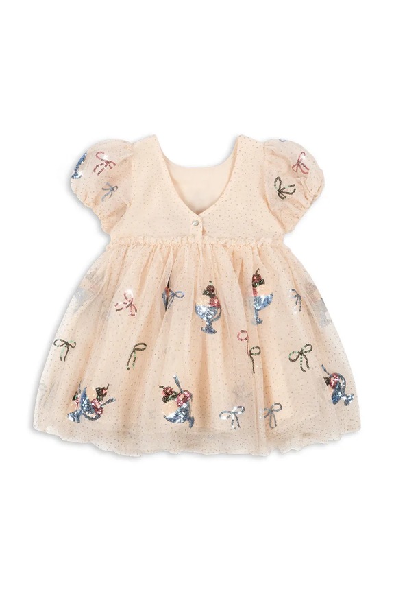 Κοριτσίστικα Παιδικό φόρεμα Konges Sløjd YVONNE PUFF DRESS KS105138.PPY2 μπεζ