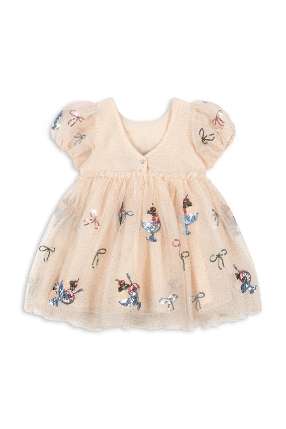 Deklice Otroška obleka Konges Sløjd YVONNE PUFF DRESS KS105138.PPY2 bež