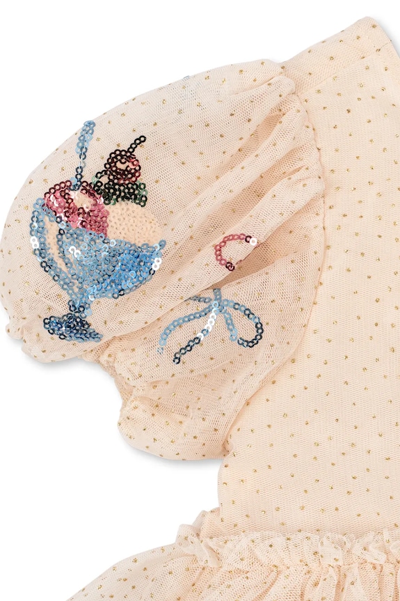 Otroška obleka Konges Sløjd YVONNE PUFF DRESS KS105138.PPY2 bež