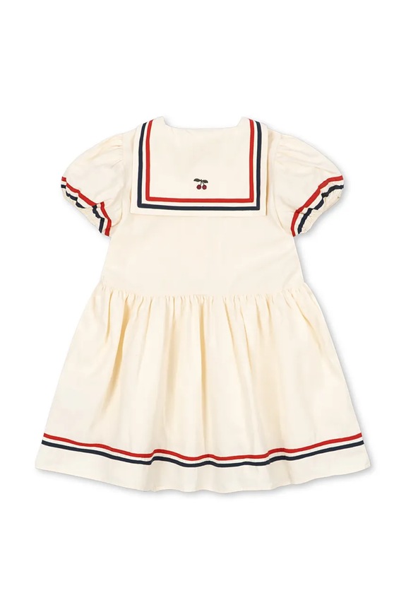 Dievča Dievčenské bavlnené šaty Konges Sløjd ALLIE DRESS GOTS KS104629.PPY2 béžová