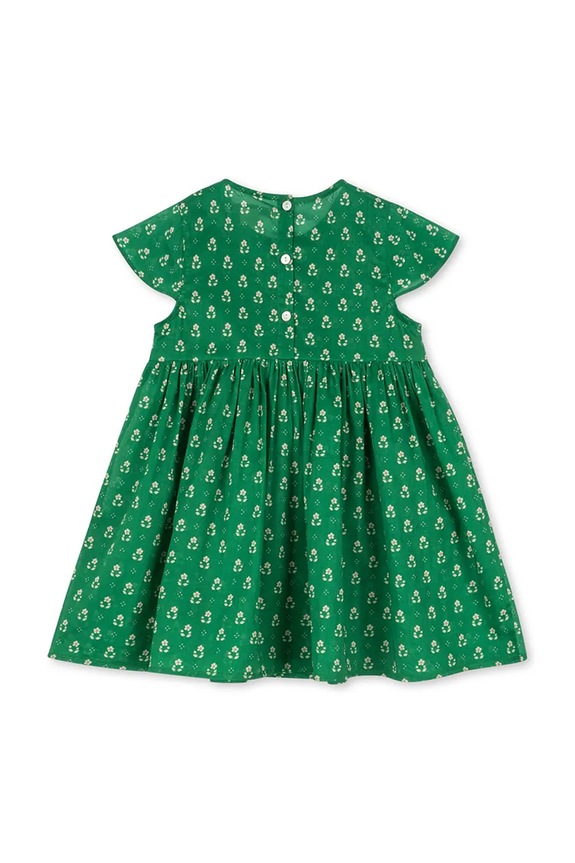 Dievča Dievčenské bavlnené šaty Konges Sløjd CAMI SMOCK DRESS GOTS KS104719.PPY2 zelená