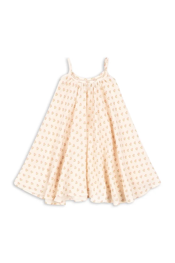 Konges Sløjd rochie fete COCO STRAP DRESS GOTS KS104744.PPY2 bej SS26