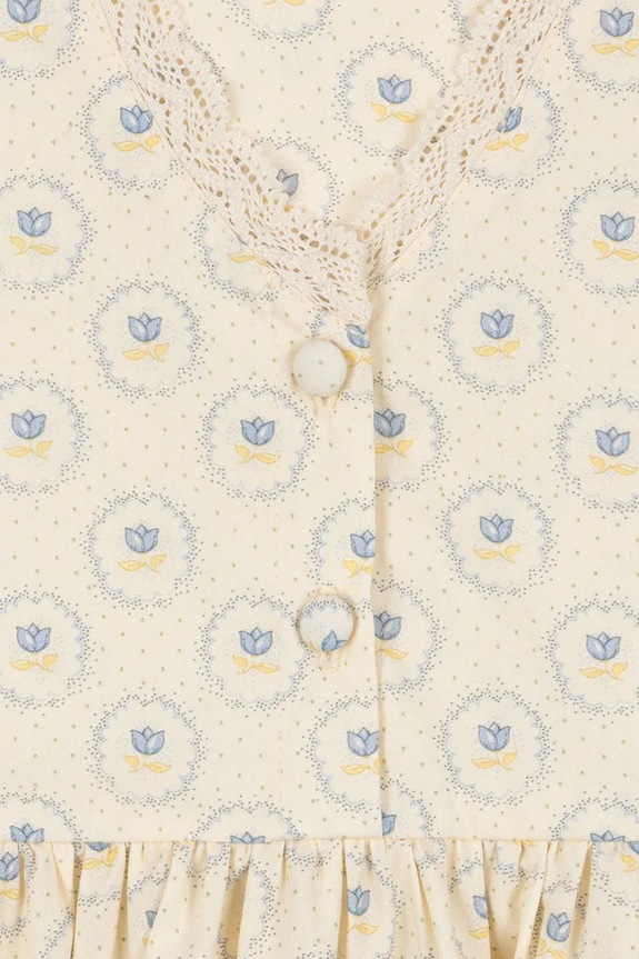 Dievčenské bavlnené šaty Konges Sløjd COEUR LACE DRESS GOTS béžová KS104747.PPY2