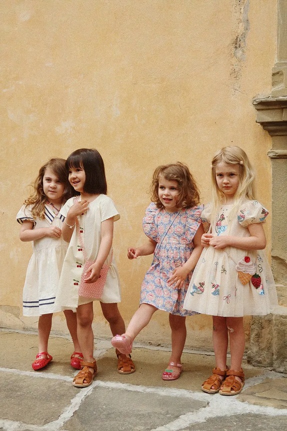 Dievčenské bavlnené šaty Konges Sløjd EVIA CHERRY DRESS GOTS KS104794.PPY2