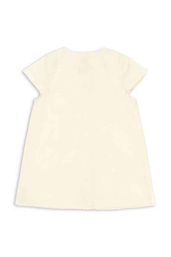 Dievčenské bavlnené šaty Konges Sløjd EVIA CHERRY DRESS GOTS KS104794.PPY2 béžová SS26
