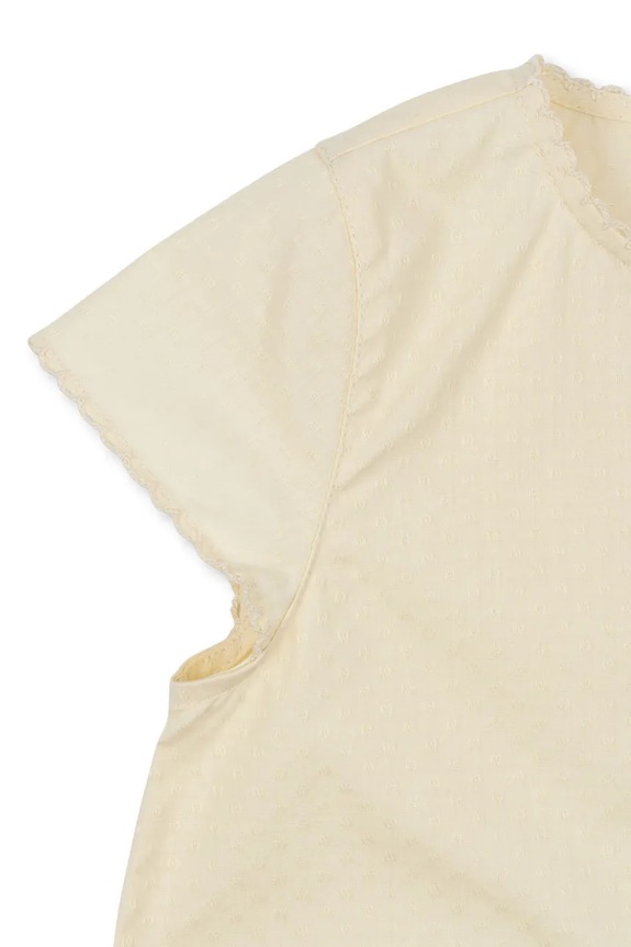 Dievčenské bavlnené šaty Konges Sløjd EVIA CHERRY DRESS GOTS béžová KS104794.PPY2