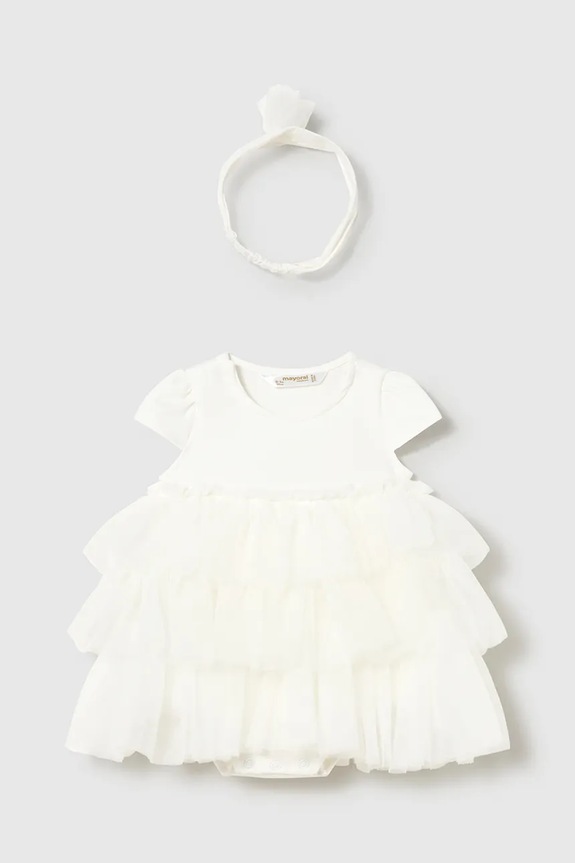Mayoral Newborn rochie bebe mini bej 1601.2D.Newborn.PPY2