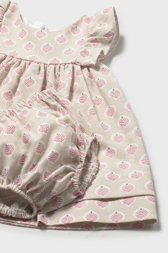 Κοριτσίστικα Βρεφικό βαμβακερό φόρεμα Mayoral Newborn 1803.2B.Newborn.PPY2 μπεζ