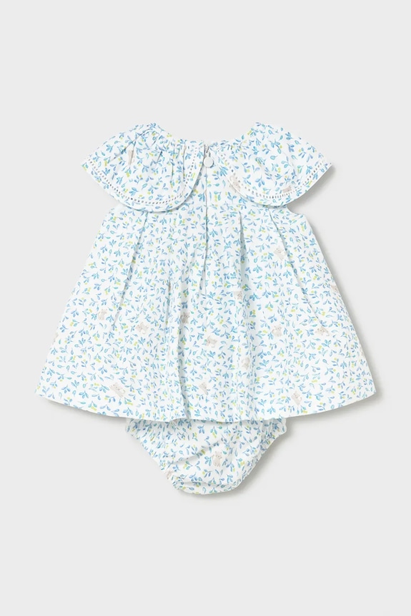 Detské bavlnené šaty Mayoral Newborn 1806.2G.Newborn.PPY2 modrá SS26