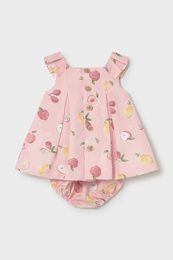 Mayoral Newborn rochie din amestec de in pentru bebeluși 1809.2P.Newborn.PPY2 roz SS26