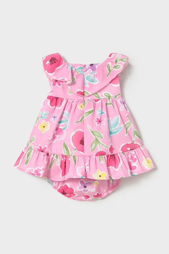 Βρεφικό βαμβακερό φόρεμα Mayoral Newborn 1812.2Q.Newborn.PPY2 ροζ SS26
