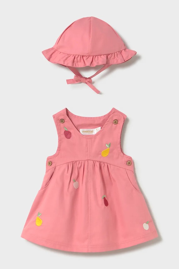 Mayoral Newborn rochie din denim pentru bebeluși mini roz 1816.2T.Newborn.PPY2