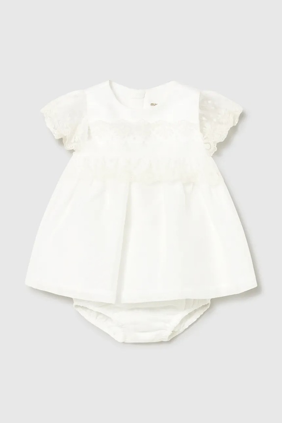 Haljina za bebe Mayoral Newborn kratki bijela 1883.2L.Newborn.PPY2