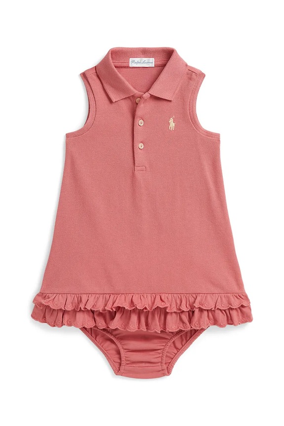 Polo Ralph Lauren sukienka bawełniana różowy 310A12815002
