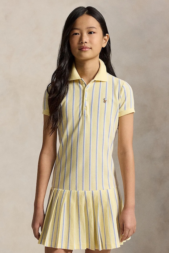 Polo Ralph Lauren letné šaty bavlnené žltá 313B16959002