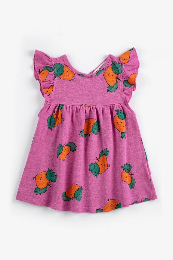 Bobo Choses rochie din bumbac pentru bebeluși Tangerine mini roz 126AB087