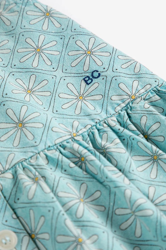 Fete Bobo Choses rochie din bumbac pentru copii Daisy Mosaic 126AC106 albastru