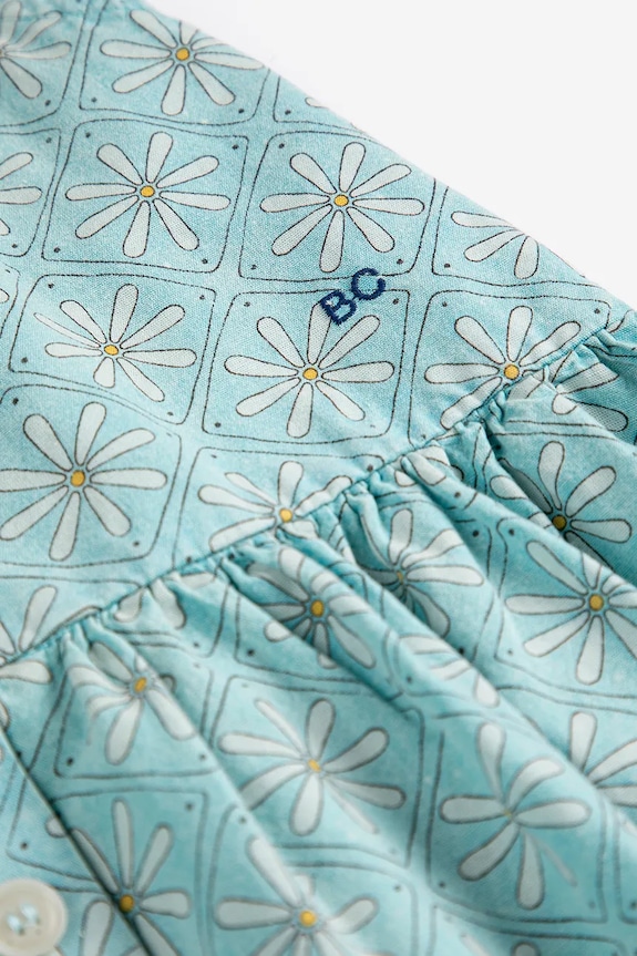 Fete Bobo Choses rochie din bumbac pentru copii Daisy Mosaic 126AC106 albastru