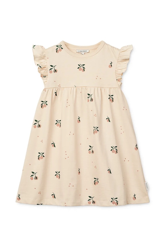 Дитяча сукня Liewood Neveah Printed Dress короткий бежевий LW20490.PPY2