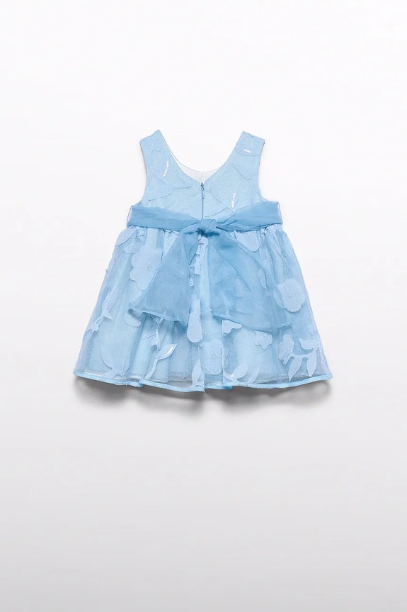 Fete Abel&Lula rochie bebe 5005.12.Baby.PPY2 albastru