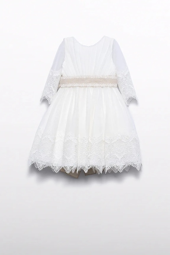 Abel&Lula rochie fete 5028.1.Mini.PPY2 alb SS26