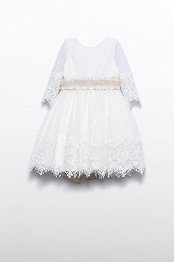 Abel&Lula rochie fete 5028.1.Mini.PPY2 alb SS26