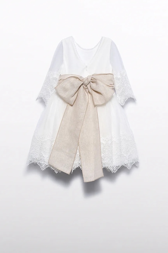 Fete Abel&Lula rochie fete 5028.1.Mini.PPY2 alb