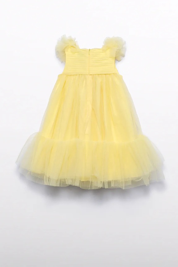 Fete Abel&Lula rochie fete 5039.5.Mini.PPY2 galben